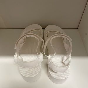 TEVA white platform sandals